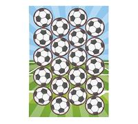 Dekora - Decorazione Commestibile per Torte di Compleanno per Bambini con Raffigurazione Palloni da Calcio - 3,4 cm Multicolore