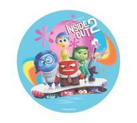 dekora - Decorazione per Torte Compleanno - Cake Topper di Inside Out 2 da 20 cm - Disco di Ostia Commestibile per Torta Senza Glutine, Senza Zuccheri Aggiunti, Senza Lattosio - Adatto ai Vegetariani