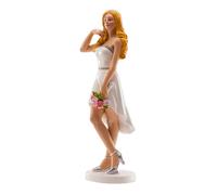 dekora - Decorazione per Torte di Matrimonio - 16 cm di altezza - Cake topper Matrimonio in Resina - Statuine Sposi per torta Nuziale - Base adatta al contatto alimentare