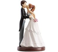 dekora - Decorazione per Torte di Matrimonio - Figura di Sposi Bacio 16 cm