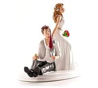 dekora - Decorazione per Torte di Matrimonio - Figura di Sposi Brilli 14 cm