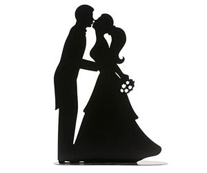 Dekora - Decorazioni Matrimonio | Topper Torta Matrimonio - Figura Sposa e Sposo Baciandosi