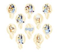 dekora - Decorazioni per Cupcake Bluey, 20 Decorazioni in Cialda Commestibile da Ritagliare 6,5 x 4 cm, Decorazione Torta Compleanno Bluey e Bingo, Senza Glutine, Senza Lattosio, Adatto ai Vegetariani