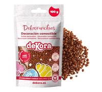 dekora - Dekocrunchies café, Zuccherini Decorativi per dolci, Sprinkles per Torte croccanti e dal sapore intenso, Perle di Zucchero commestibili per decorare torte, biscotti, cupcake e dessert