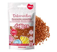 dekora - Dekocrunchies cannella 100g, Zuccherini Decorativi per dolci, Sprinkles per Torte croccanti e dal sapore intenso, Perle di Zucchero commestibili per decorare torte, biscotti e cupcake