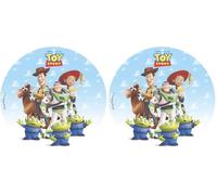 dekora - Disco in Ostia Commestibile Toy Story Woody e Buzz Lightyear Ø20 cm - Decorazione per Torta di Compleanno Bambini - Cialda per Torte Senza Glutine - Adatta ai Vegetariani - 1 Unità