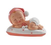 dekora - Figura Decorativa, Decorazioni torta battesimo bimba, Realizzata in Resina, Altezza 10 cm, Cake topper battesimo e Baby shower dal Design Dettagliato, Addobbi Adatto al Contatto Alimentare