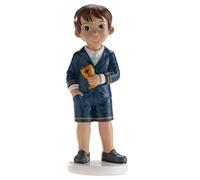 dekora - Figura Decorativa per Prima Comunione Maschietto con Calice - Realizzata in Resina - Decorazione per Torte - 16 cm - Design Originale e Dettagliato - Adatto al Contatto Alimentare