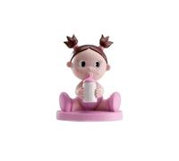 dekora - Figurina Battesimo Bambina con Biberon 10 cm | Cake Topper Torta Battesimo e Baby Shower
