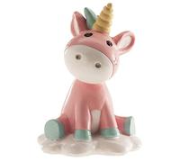 dekora- Statuetta di Decorazione Battesimo con unicorno-10 cm, Unicorno, Multicolore, 310137