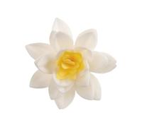 dekora - Fiori commestibili per torte - 10 margherite in cialda, 7 cm - Senza zucchero, glutine e lattosio - Decorazioni commestibili per Cupcake, Matrimonio, Compleanno, Battesimo