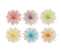 dekora - Fiori commestibili per torte - 15 margherite in cialda, 7 cm - Senza zucchero, glutine e lattosio - Decorazioni commestibili per Cupcake, Matrimonio, Compleanno, Battesimo