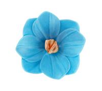 dekora - Fiori commestibili per torte - 18 camelie in cialda blu 4 cm - Senza zucchero, glutine e lattosio - Decorazioni commestibili per Cupcake, Matrimonio, Compleanno, Battesimo