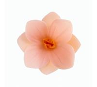 dekora - Fiori commestibili per torte - 18 camelie in cialda salmone 4 cm - Senza zucchero, glutine e lattosio - Decorazioni commestibili per Cupcake, Matrimonio, Compleanno, Battesimo