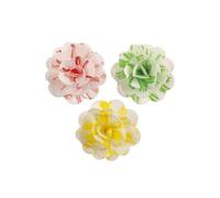 dekora - Fiori commestibili per torte - 6 rose in cialda, 7 cm, Senza zucchero, glutine e lattosio, Tre colori - Decorazioni commestibili per Cupcake, Matrimonio, Compleanno, Battesimo