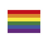 dekora - Foglio Commestibile Bandiera LGBT - Carta di Zucchero A5 (14,8 x 21 cm) - Decorazione per Torte - Senza Glutine, Senza Zuccheri Aggiunti, Adatto ai Vegetariani - Perfetto per le Feste