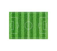 dekora - Foglio Commestibile Campo da Calcio - Carta di Zucchero A5 (14,8 x 21 cm) - Decorazione per Torte per Bambini - Senza Glutine, Senza Zuccheri Aggiunti, Adatto ai Vegetariani - Facile da Usare