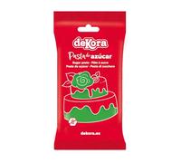 Dekora - Fondant Verde | Pasta di Zucchero per Torte - Copertura per Biscotti, Torte, Pasticcini o Cupcakes con la quale é Possibile Creare Qualsiasi Tipo di Decorazione - 250 gr