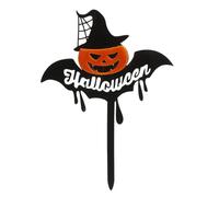 dekora 354150 Cake Topper di Halloween in plastica Nera e Arancione