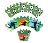 dekora - Kit decorazione cupcake calcio: 6 topper + 6 pirottini