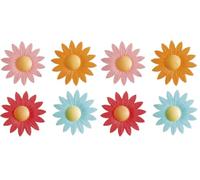 dekora - Margherite Commestibili | Fiori Commestibili per Torta - Decorazione in Cialda per Torte di Compleanno | Colori Assortiti (Confezione da 2)