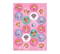 Dekora, Mini Cialde Commestibili Skye ed Everest, Decorazioni per Cupcake e Biscotti, Ostia per Torte Paw Patrol, Decorazione per Feste di Compleanno Bambini, Senza Glutine, Set da 20 Pezzi, 3,4 CM