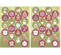 Dekora - Mini Dischi di Cialda Commestible | Decorazione di Natale per Torte, Cupcakes e Dolci | Blister di 20 Mini Dischi di Cialde (Confezione da 2)