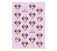 Dekora, Mini Dischi Ostia Minnie Mouse, Decorazioni Commestibili per Cupcake, Muffin & Biscotti, Design Ufficiale Disney, Rotondi 3,4 cm