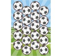 Dekora, Mini Dischi Ostia Pallone da Calcio, Decorazioni Commestibili per Cupcake, Muffin & Biscotti, Confezione da 2 Fogli, Rotondi 3,4 cm
