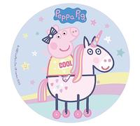 Dekora - Ostie per Torte di Compleanno per Bambini - Cialda per Torta di Peppa Pig da 20 cm - Decorazioni Commestibili per Torte - Senza Glutine e Senza Lattosio - Adatto ai Vegetariani