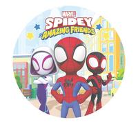 Dekora - Ostie per Torte di Compleanno per Bambini - Cialda per Torta di Spidey da 20 cm - Decorazioni Commestibili per Torte - Senza Glutine e Senza Lattosio - Adatto ai Vegetariani