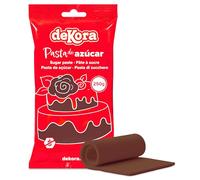 dekora - Pasta di Zucchero Marrone 250g - Sugar Paste - Pasta zucchero per torte - facile da usare - Kosher, Halal e Senza Glutine
