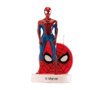 Dekora - Set di Candele Compleanno Originali 3D di Spiderman per Torte per Bambini - Candeline di 9 cm