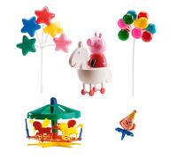 Dekora - Set di Decorazione per Torte di Peppa Pig al Circo in PVC