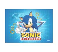 Dekora, Sonic, Cialda Commestibile per la Decorazione di Torte, Decorazione Compleanno Bambino, Immagine Rettangolo di Ostia A5