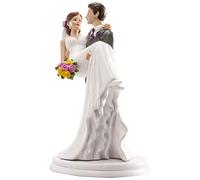 dekora - Decorazione per Torte di Matrimonio - Figura di Sposi con Sposa in Braccio 20 cm
