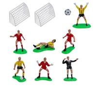 Dekora, Calcio Cake Toppers, decorazione torta di compleanno, torta a tema calcio e sport, 7 figure, 2 porte e 1 pallone