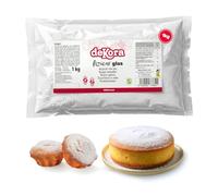 dekora - Zucchero a Velo 1 kg per Dolci, Glasse, Torte, Biscotti e Cupcake | Fine e facile da miscelare; adatto ai vegetariani, senza glutine, lattosio e proteine del latte, per ricette da condividere.