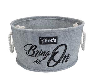 Dekorativer Hundespielzeug Korb "Let's Bring It On" - Aufbewahrungsbox