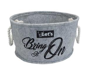 Dekorativer Hundespielzeug Korb "Let's Bring It On" - Aufbewahrungsbox