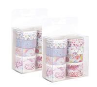 Dekoratives Klebeband Einhorn Muster Premium Washi Material DIY Bastelzubehör Geschenkverpackung Scrapbooking 2 Boxen mit 20 Rollen je 2m