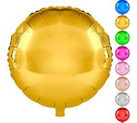 DekoRex Palloncini in foil rotondi 10pz. 45cm Decorazione per feste di compleanno (colore: oro)