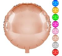 DekoRex Palloncini in foil rotondi 10pz. 45cm Decorazione per feste di compleanno (colore: Rosegold)