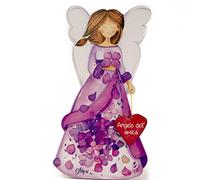 DEKORI - Angelo custode in legno dedicato alla tua amica. Da appoggio e da appendere. Prodotto in Italia.