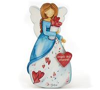 DEKORI - Angelo custode in legno (HDF) dedicato all'amore. Scopri tutti gli Angeli Custode di DEKORI ! Possibilità di appenderlo o appoggiarlo. Confezionato con scatola regalo