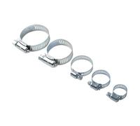Dekton Assortimento di 26 fascette stringitubo in acciaio inox, varie dimensioni, regolabili e resistenti alla corrosione, ideali per idraulici, automobilistici e progetti fai da te, costruzione