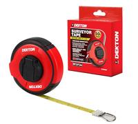 DEKTON Nastro adesivo da 50 m, stampa UV metrica e imperiale, precisione di classe II, lama in acciaio laccato, resistente all'abrasione e alla corrosione, alloggiamento in ABS durevole, anello in