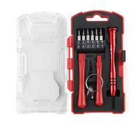 Dekton Set di riparazione per smartphone, 17 pezzi, ideale per riparazioni di dispositivi mobili, custodia resistente inclusa, set completo con leva di apertura, apribottiglie, porta punte, punte per