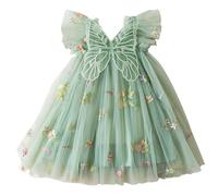 Del Bambino Del Bambino Ragazza Abiti Del Bambino Vestiti Della Farfalla Ala Vestito Del Mer, verde, 4-5 Jahre