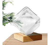 del barometro | Predittore meteorologico per temporalesche a cubo grande - Barometro a liquidi pratico, barometro meteorologico squisito per scrivania, regalo di compleanno, Natale